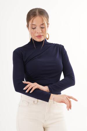 Blouse With High Neck And Slim Fit - Brand: Lustrin - Women & Kids, Baby Clothes Wholesale - Globality Store