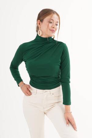 Slim Fit High Neck Blouse - Brand: Lustrin - Women & Kids, Baby Clothes Wholesale - Globality Store