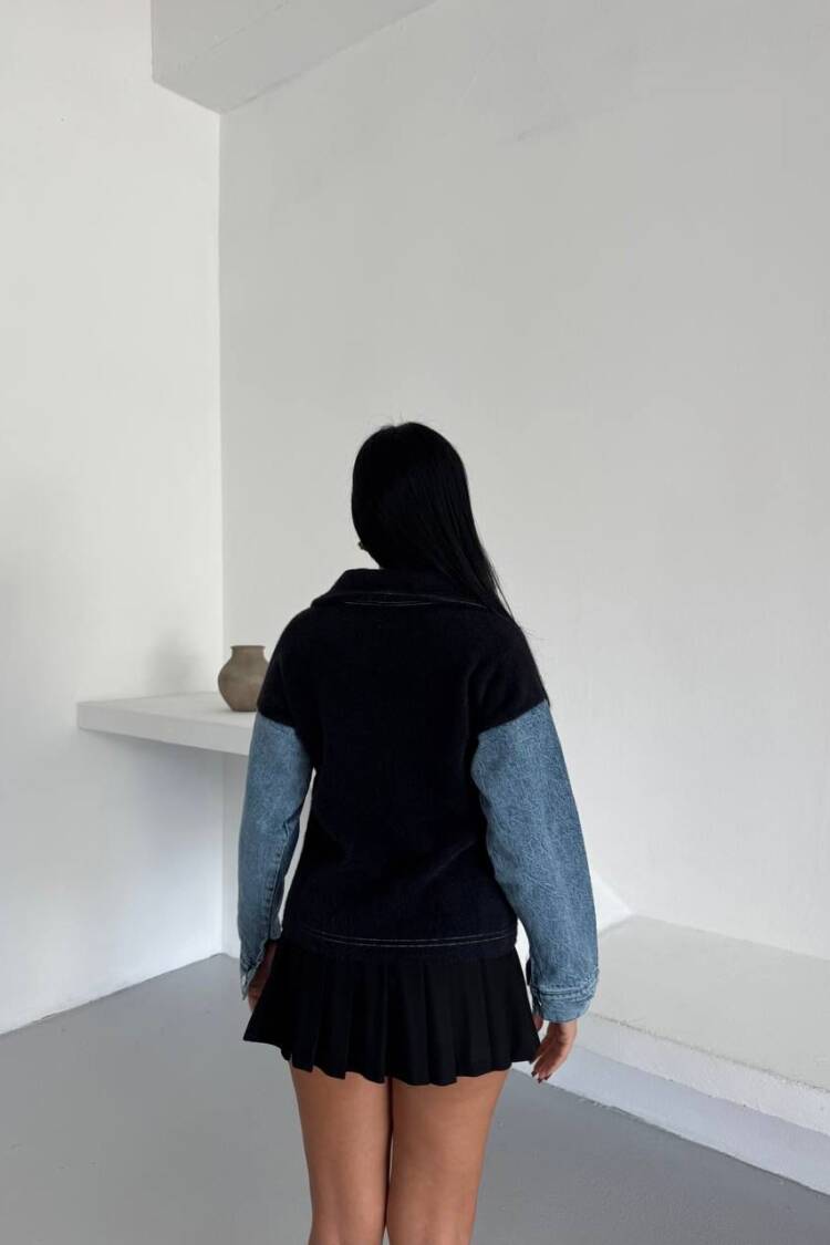 Casual Vintage Color Block Overshirt Jacket