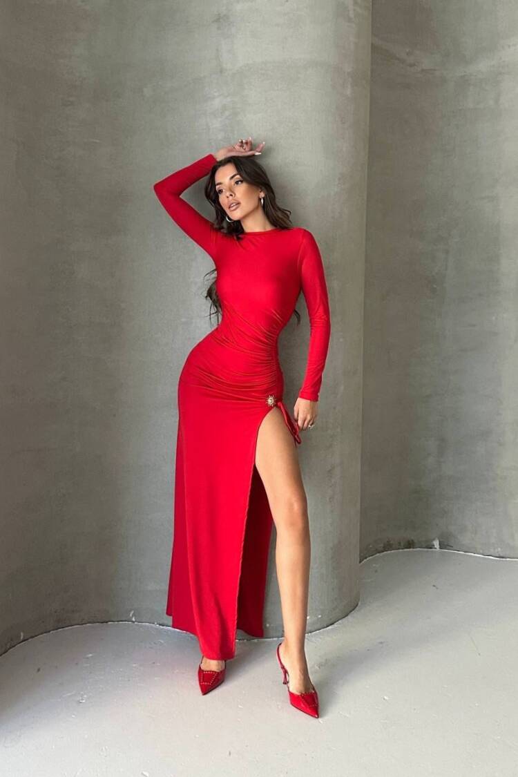 Deep Slit Dress