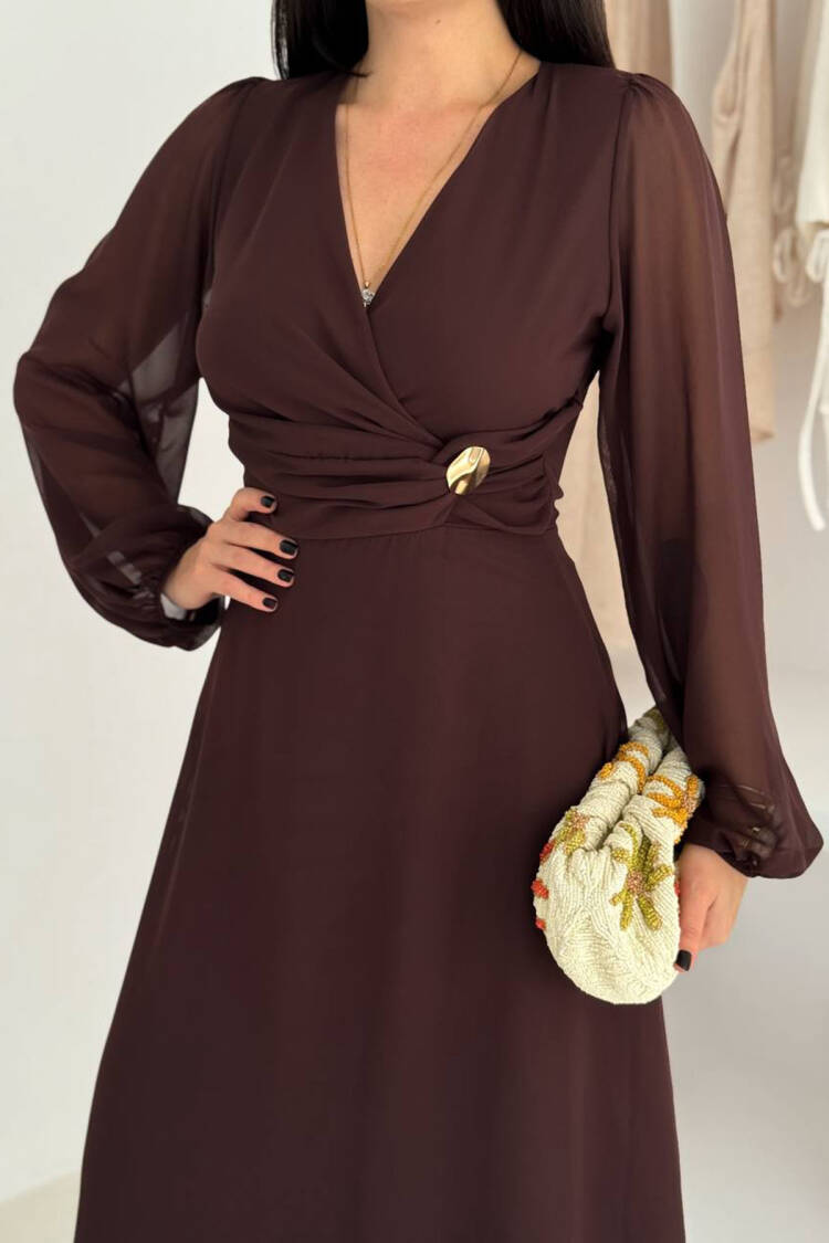 Elegant Modest Formal Wrap Dress - Brand: Mode Roy - Women & Kids, Baby Clothes Wholesale - Globality Store