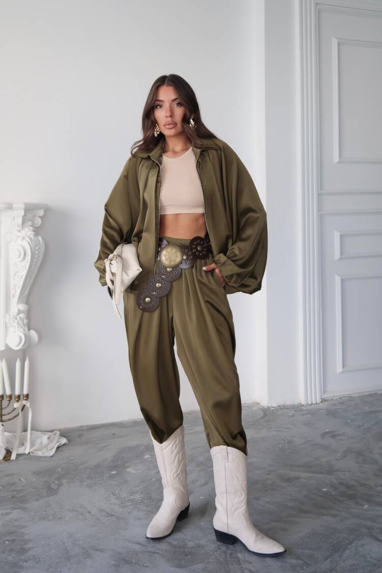 Bomber Jacket Oversized Fit Casual Zip Up