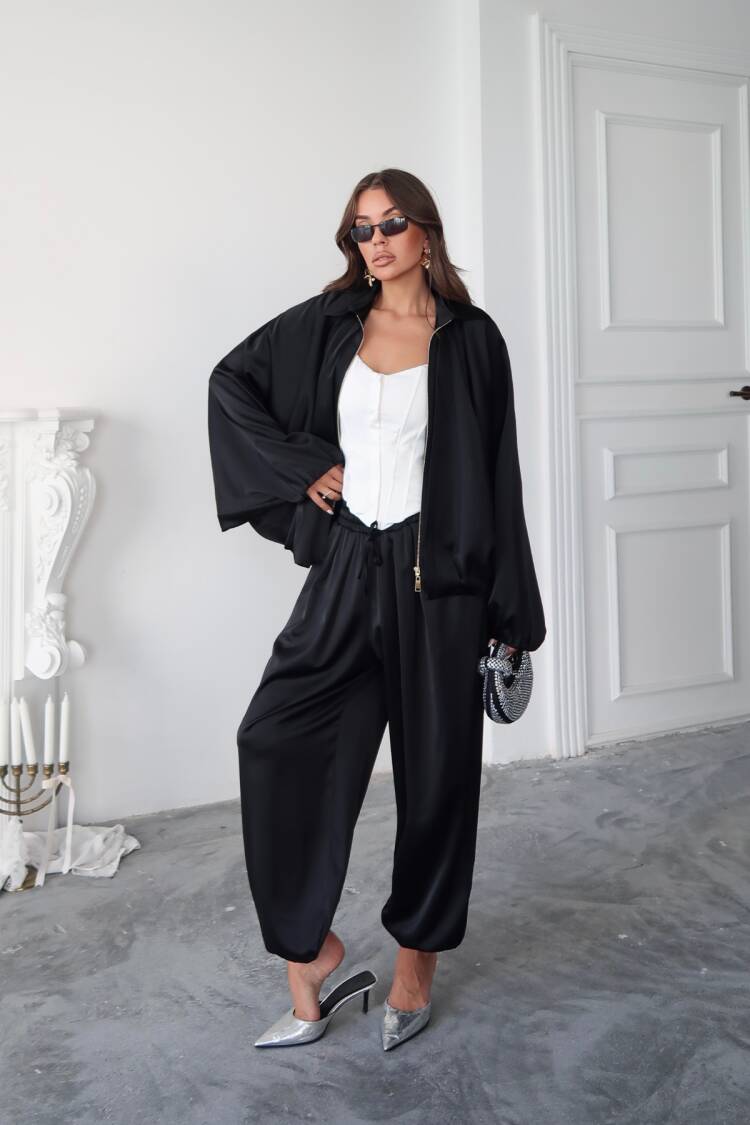 Bomber Jacket With Oversized Batwing Sleeves - Brand: Ello - Women & Kids, Baby Clothes Wholesale - Globality Store
