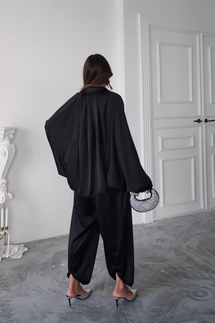 Bomber Jacket With Oversized Batwing Sleeves