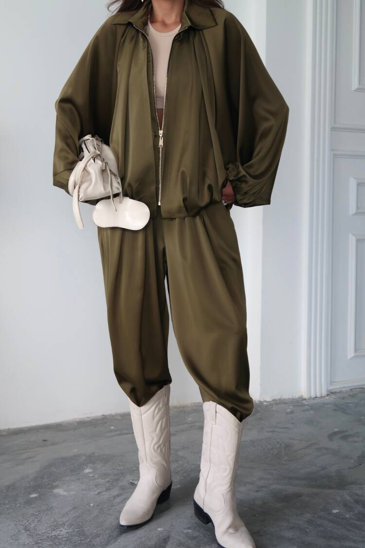 Green Casual Streetwear Jogger Pants