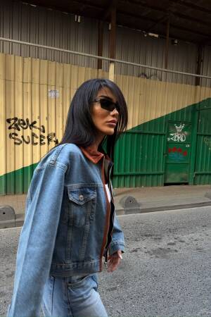 Blue Trucker Jacket Casual Streetwear Retro - Brand: Ello - Women & Kids, Baby Clothes Wholesale - Globality Store