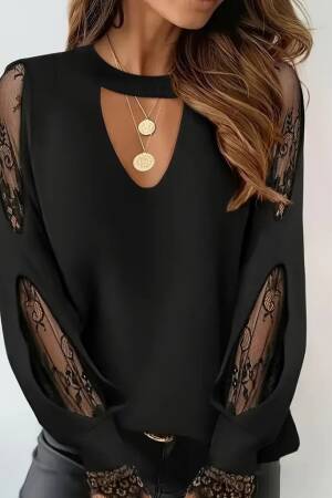 Black Sexy Elegant Casual Glam Blouse - Brand: Janes - Women & Kids, Baby Clothes Wholesale - Globality Store