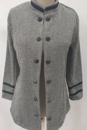 Grey Elegant Buttoned Single-Breasted Blazer Jacket - Brand: Janes - Women & Kids, Baby Clothes Wholesale - Globality Store