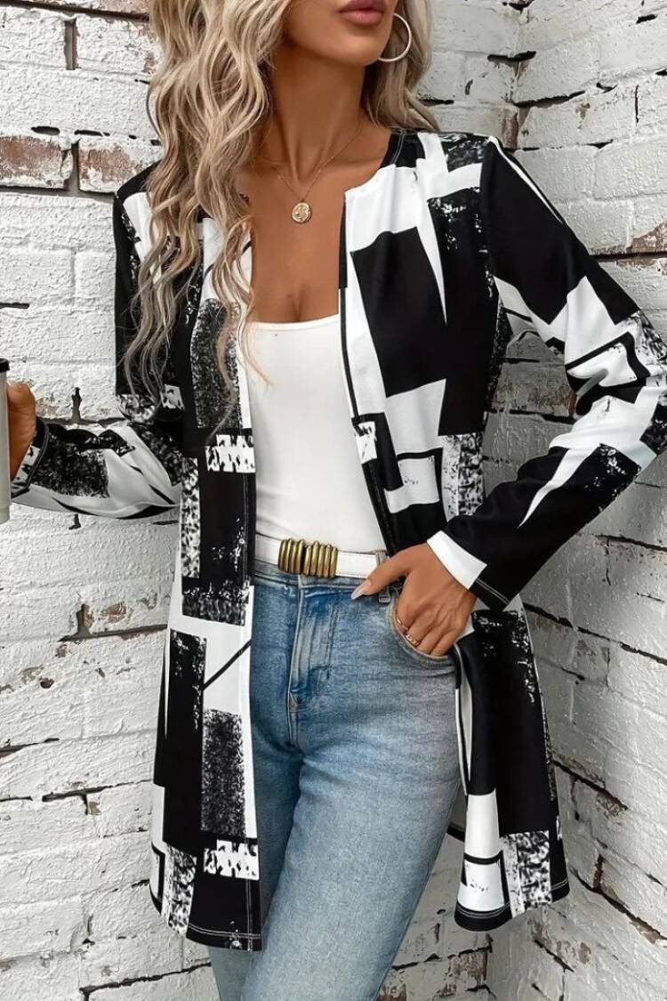 Black Color Block Overshirt Jacket