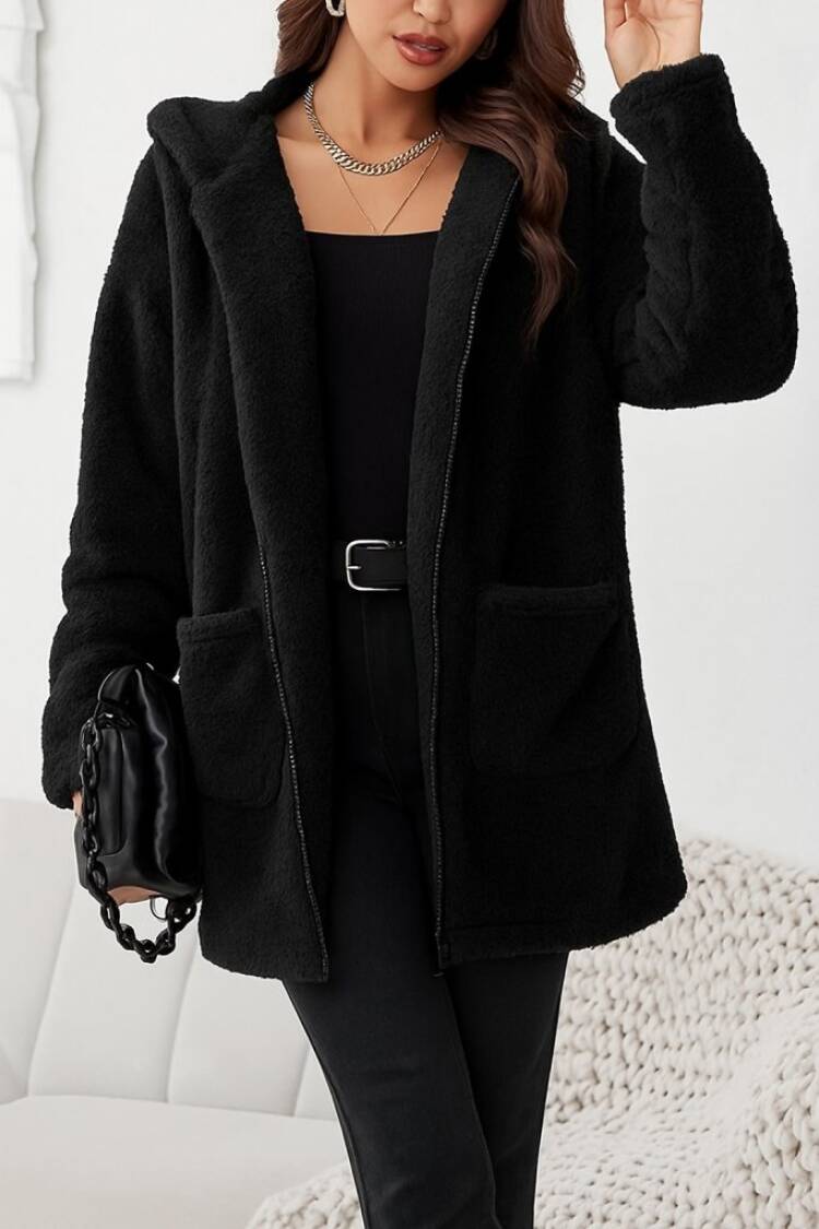 Teddy Jacket With Hooded Collar - Brand: Janes - Women & Kids, Baby Clothes Wholesale - Globality Store
