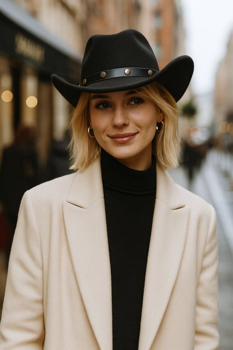 Black Western Casual Streetwear Hat - Brand: Axesoire - Women & Kids, Baby Clothes Wholesale - Globality Store