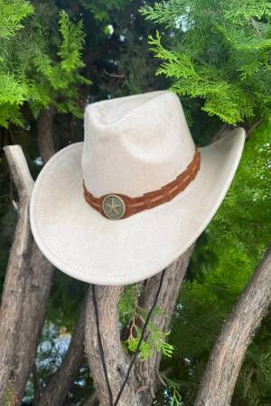 Beige Western Casual Vintage Hat - Brand: Axesoire - Women & Kids, Baby Clothes Wholesale - Globality Store
