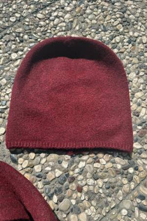 Soft Textured Scarf And Beanie Set - Burgundy - Brand: Axesoire - Women & Kids, Baby Clothes Wholesale - Globality Store