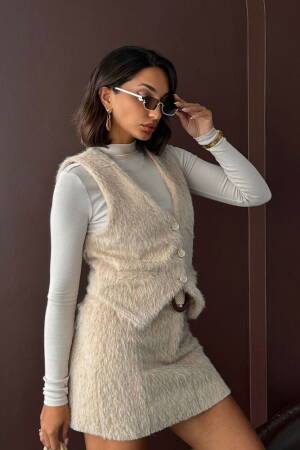 Beige Casual Elegant Vest For Fall And Winter - Brand: Topshow - Women & Kids, Baby Clothes Wholesale - Globality Store
