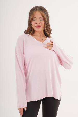 Sweater Oversized V-Neck Long Sleeve Casual - Brand: Lustrin - Women & Kids, Baby Clothes Wholesale - Globality Store