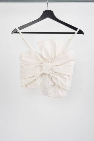 C01k52126002 Crop Ribbon Detail - Brand: Cream Rouge - Women & Kids, Baby Clothes Wholesale - Globality Store