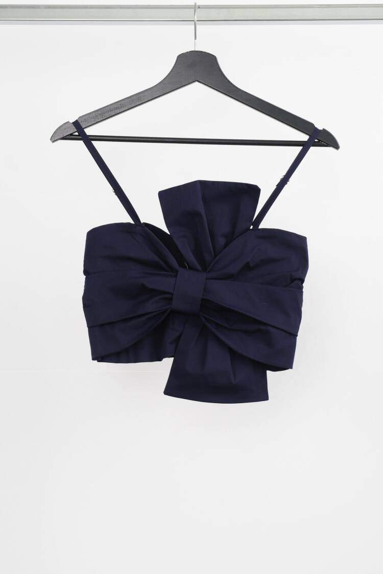 C01k52126002 Crop Ribbon Detail - Brand: Cream Rouge - Women & Kids, Baby Clothes Wholesale - Globality Store