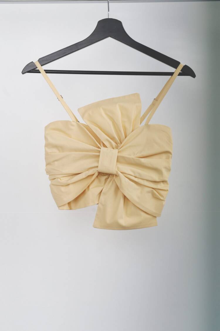 C01k52126002 Crop Ribbon Detail - Brand: Cream Rouge - Women & Kids, Baby Clothes Wholesale - Globality Store