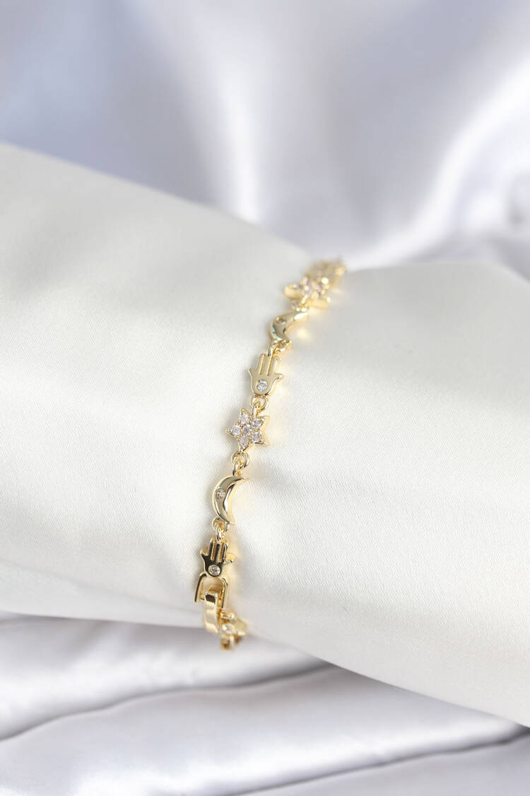 Brass Gold Color Women's Manifest Bracelet - Brand: Ebijuteri - Women & Kids, Baby Clothes Wholesale - Globality Store