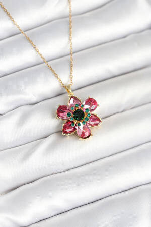 316l Steel Chain Pink Flower Model Women Necklace - Brand: Ebijuteri - Women & Kids, Baby Clothes Wholesale - Globality Store