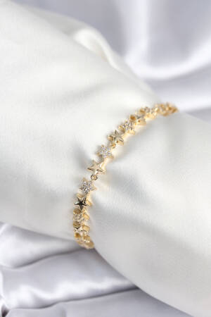 Brass Gold Color Star Pattern Women's Bracelet - Brand: Ebijuteri - Women & Kids, Baby Clothes Wholesale - Globality Store