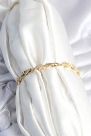 Brass Gold Color Star Pattern Women's Bracelet - Brand: Ebijuteri - Women & Kids, Baby Clothes Wholesale - Globality Store