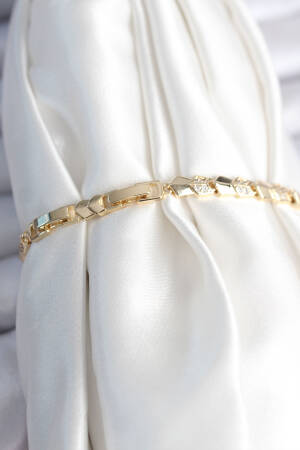 Brass Gold Color Zircon Stone Fish Back Pattern Women Bracelet - Brand: Ebijuteri - Women & Kids, Baby Clothes Wholesale - Globality Store
