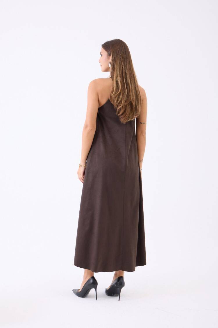 Maxi Slip Dress With V-Neck And Cap Sleeves