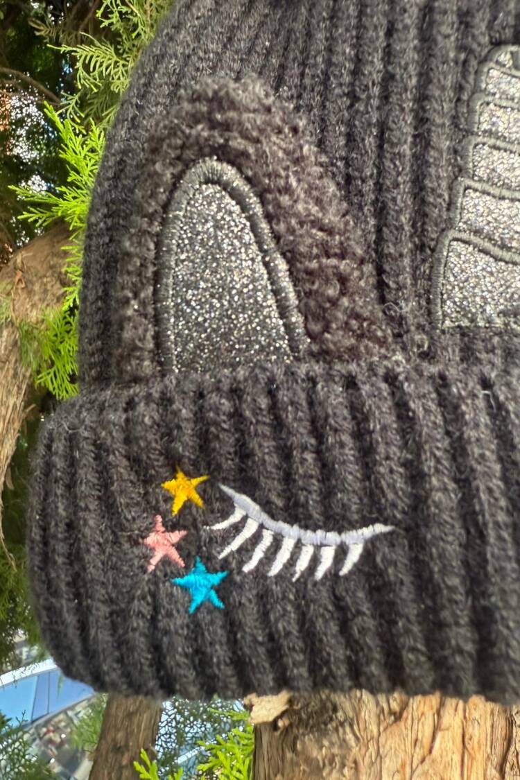 CuteBeret With Stars Pattern For Fall Winter