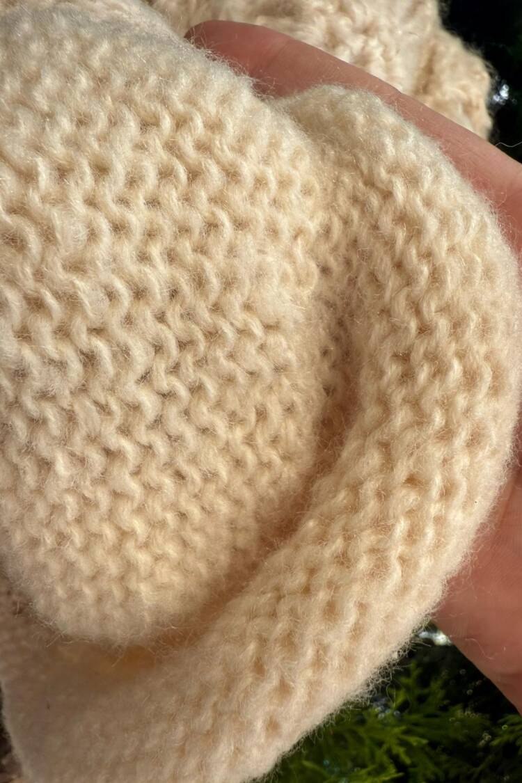 Floral Knit Detailed Knitted Beanie Over