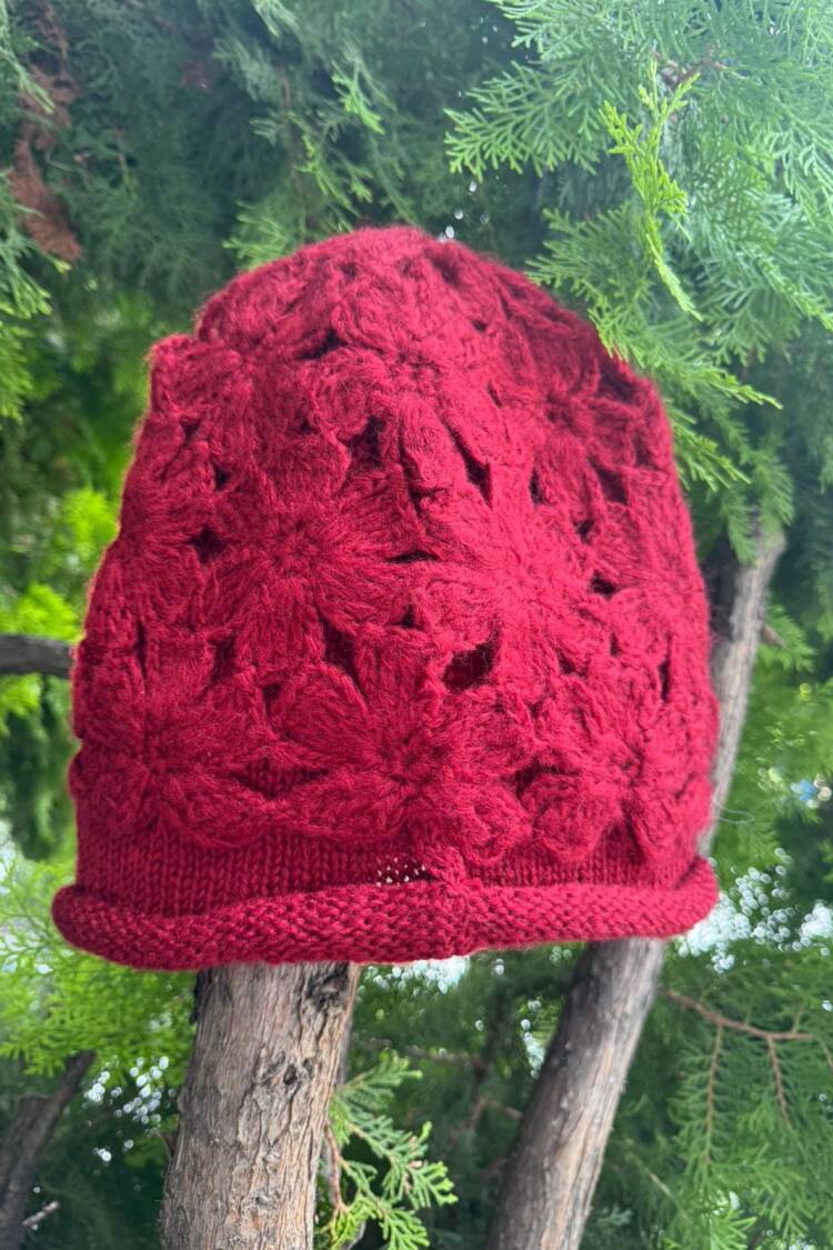 Red Beret Casual Vintage Elegant Boho Style