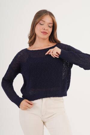 Sweater With Boat Neck And Crop Length - Brand: Lustrin - Women & Kids, Baby Clothes Wholesale - Globality Store