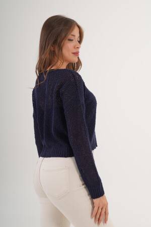 Sweater With Boat Neck And Crop Length - Brand: Lustrin - Women & Kids, Baby Clothes Wholesale - Globality Store