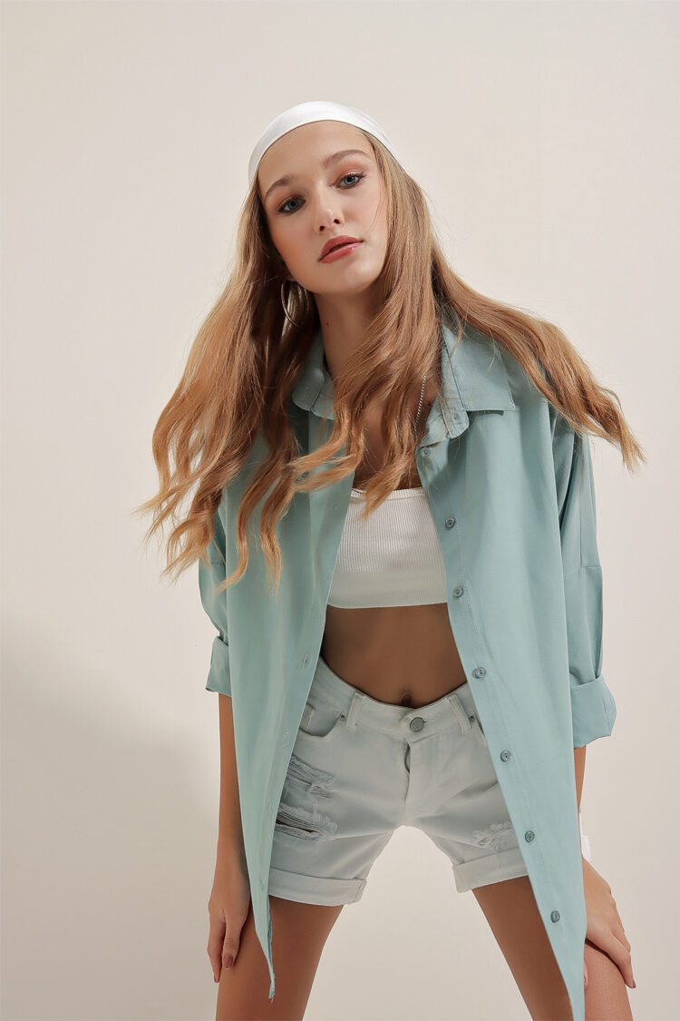 Shirt - Aqua Green