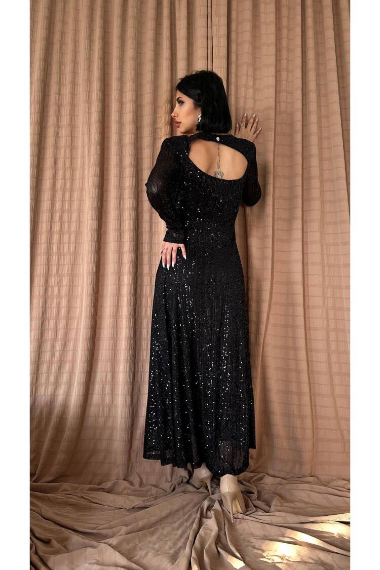 Backless Sequined Dress
