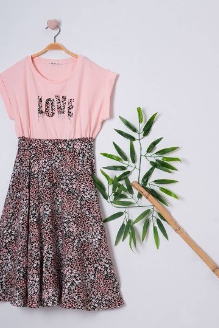 Girl's Dress - Love Vıscon Elbise 1016-221038 - Brand: Büşra Bebe - Women & Kids, Baby Clothes Wholesale - Globality Store