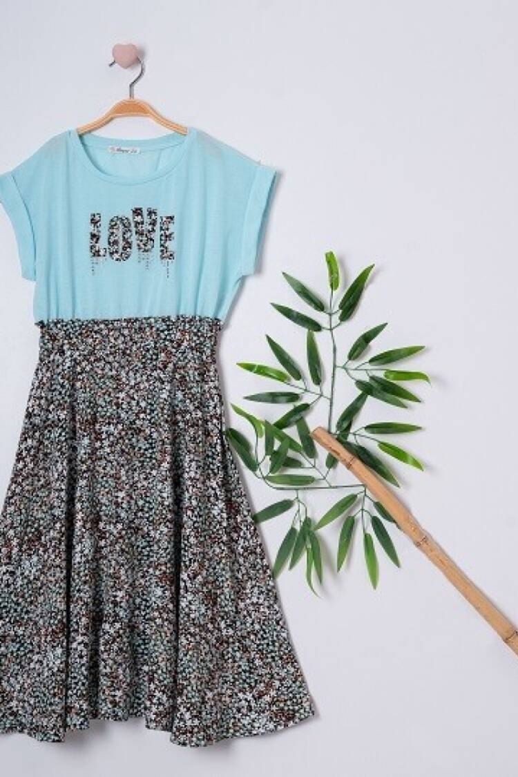 Girl's Dress - Love Vıscon Elbise 1016-221038 - Brand: Büşra Bebe - Women & Kids, Baby Clothes Wholesale - Globality Store