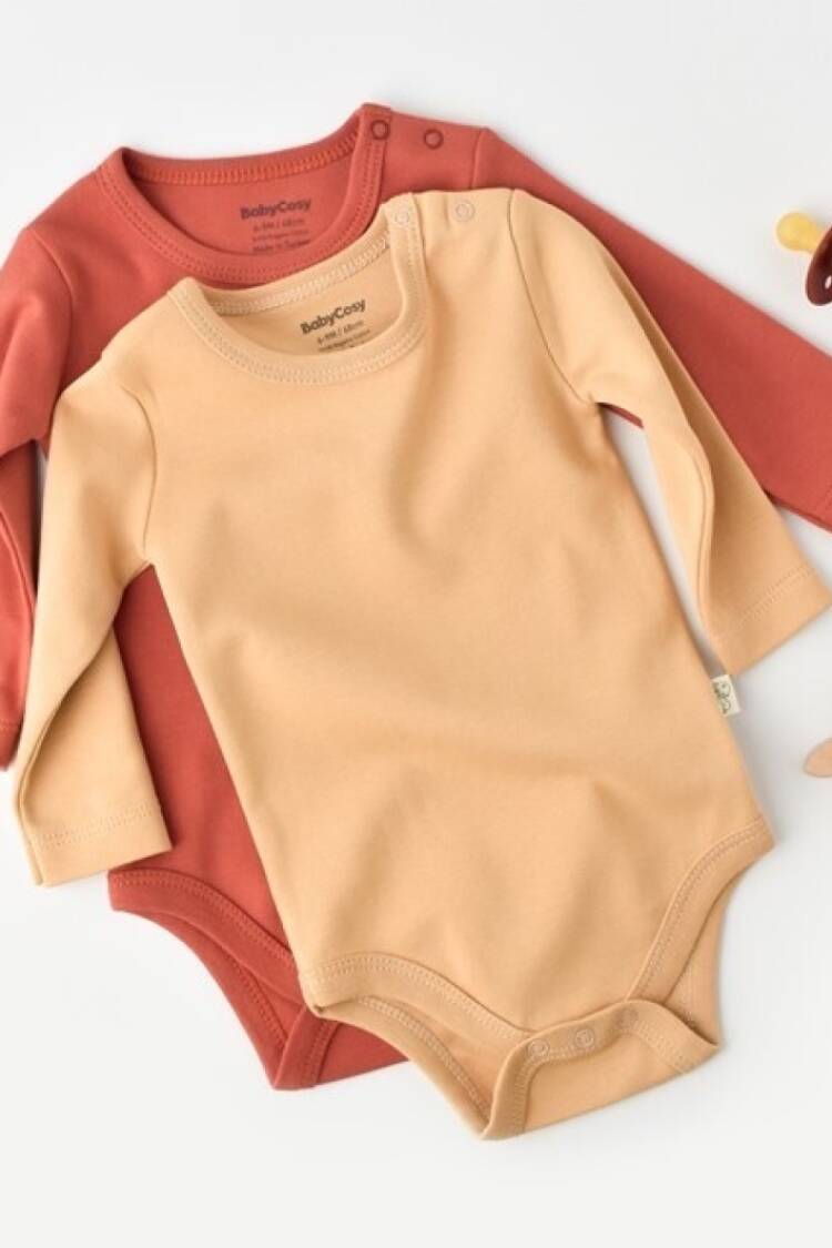 Newborn - Toptan %100 Organik Pamuk Bebek 2'li Body Baby Cosy 2022-CSY3026 - Brand: BabyCosy - Women & Kids, Baby Clothes Wholesale - Globality Store