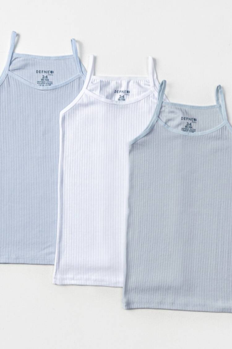 Girls' Socks & Underwear - Toptan 5'li Kız Çocuk Atlet Takım 3-12Y 1064-DFN-A052-23 - Brand: Defne - Women & Kids, Baby Clothes Wholesale - Globality Store