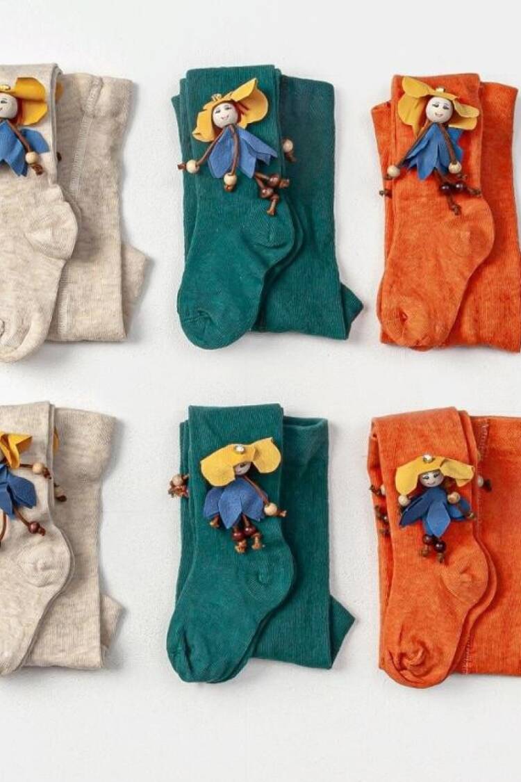 Underwear - Socks - Pajamas - Toptan 6'lı Bebek Külotlu Çorap 6-12M 1064-KKLT-040-23(6-12) - Brand: Defne - Women & Kids, Baby Clothes Wholesale - Globality Store
