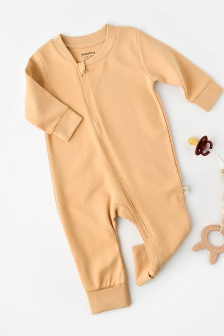 Baby Rompers and Overalls - Toptan Bebek %100 Organik Pamuk Fermuarlı Tulum 3-24M Baby Cosy 2022-CSY3036 - Brand: BabyCosy - Women & Kids, Baby Clothes Wholesale - Globality Store