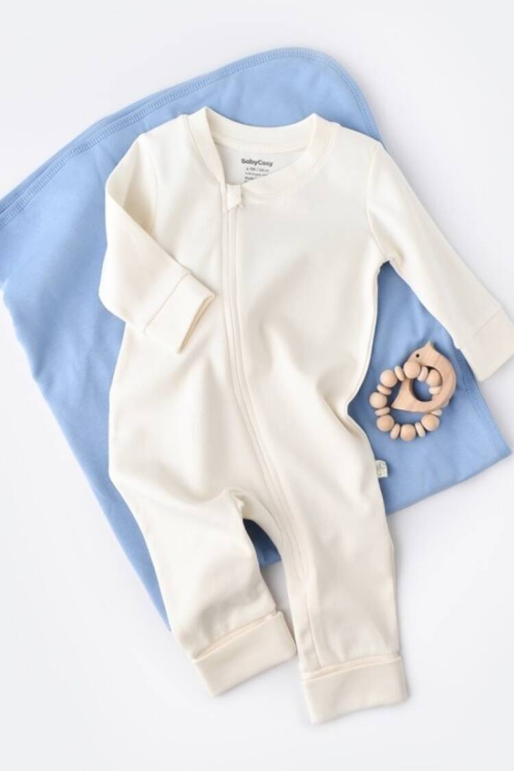 Baby Rompers and Overalls - Toptan Bebek %100 Organik Pamuk Fermuarlı Tulum Baby Cosy 2022-CSY3034 - Brand: BabyCosy - Women & Kids, Baby Clothes Wholesale - Globality Store