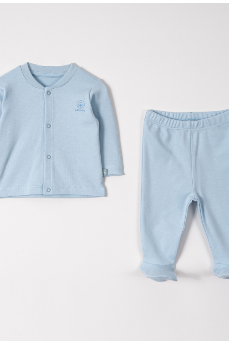 Baby Sets - Toptan Bebek 2'li Badi ve Pantolon Takımı 0-6M 2030-6545 - Brand: Pambuliq - Women & Kids, Baby Clothes Wholesale - Globality Store