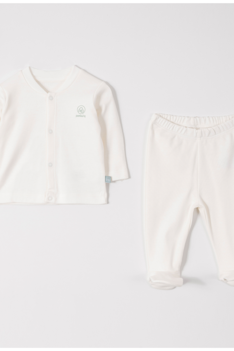 Baby Sets - Toptan Bebek 2'li Badi ve Pantolon Takımı 0-6M 2030-6546 - Brand: Pambuliq - Women & Kids, Baby Clothes Wholesale - Globality Store