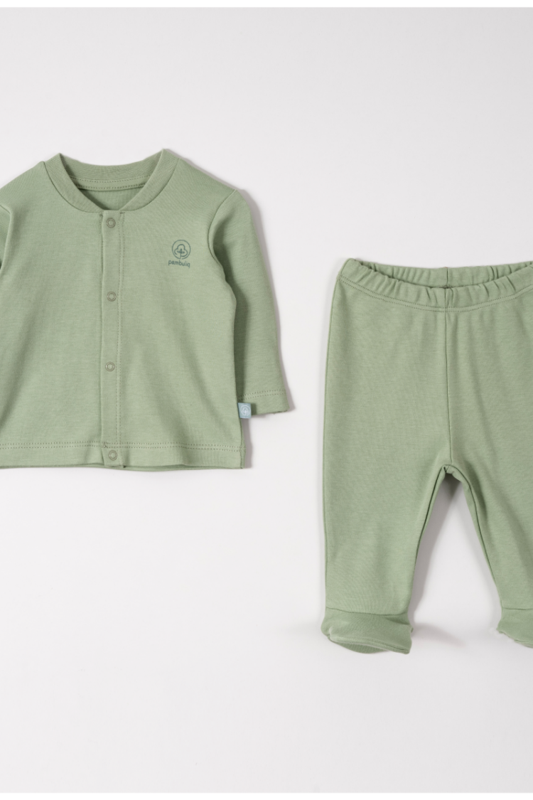 Baby Sets - Toptan Bebek 2'li Badi ve Pantolon Takımı 0-6M 2030-6548 - Brand: Pambuliq - Women & Kids, Baby Clothes Wholesale - Globality Store