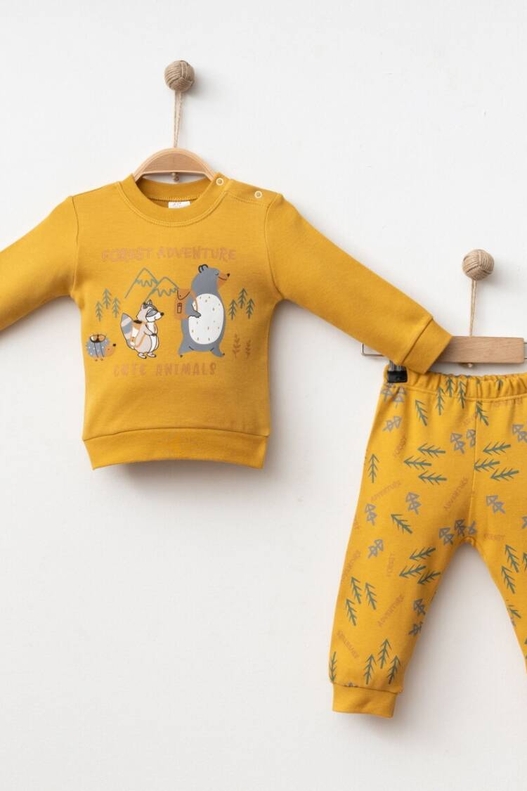 Baby Sets - Toptan Bebek 2'li Badi ve Pantolon Takımı 6-18M 2043-002040 - Brand: Gümüş Baby - Women & Kids, Baby Clothes Wholesale - Globality Store
