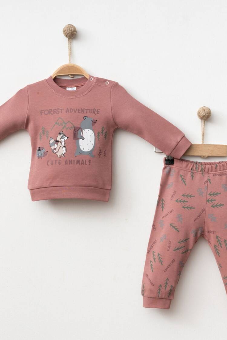 Baby Sets - Toptan Bebek 2'li Badi ve Pantolon Takımı 6-18M 2043-002040 - Brand: Gümüş Baby - Women & Kids, Baby Clothes Wholesale - Globality Store