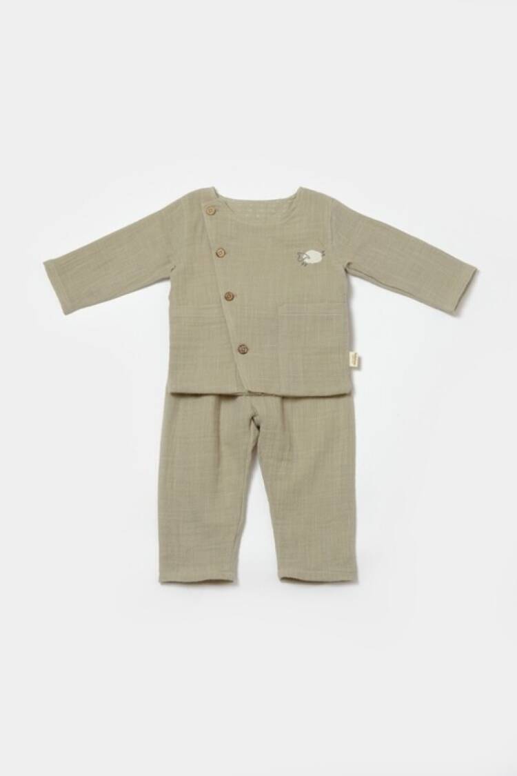 Baby Sets - Toptan Bebek 2'li Hırka ve Pantolon Takımı 3-24M %100 Pamuk Baby Cosy 2022-CSYM7019 - Brand: BabyCosy - Women & Kids, Baby Clothes Wholesale - Globality Store