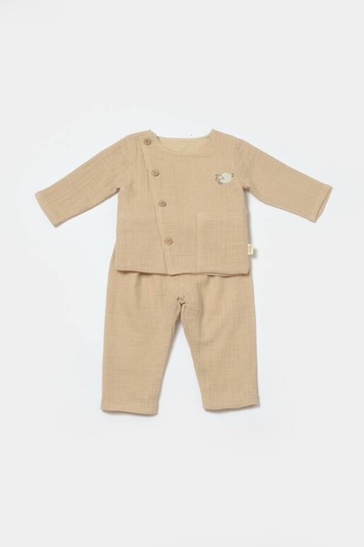 Baby Sets - Toptan Bebek 2'li Hırka ve Pantolon Takımı 3-24M %100 Pamuk Baby Cosy 2022-CSYM7020 - Brand: BabyCosy - Women & Kids, Baby Clothes Wholesale - Globality Store