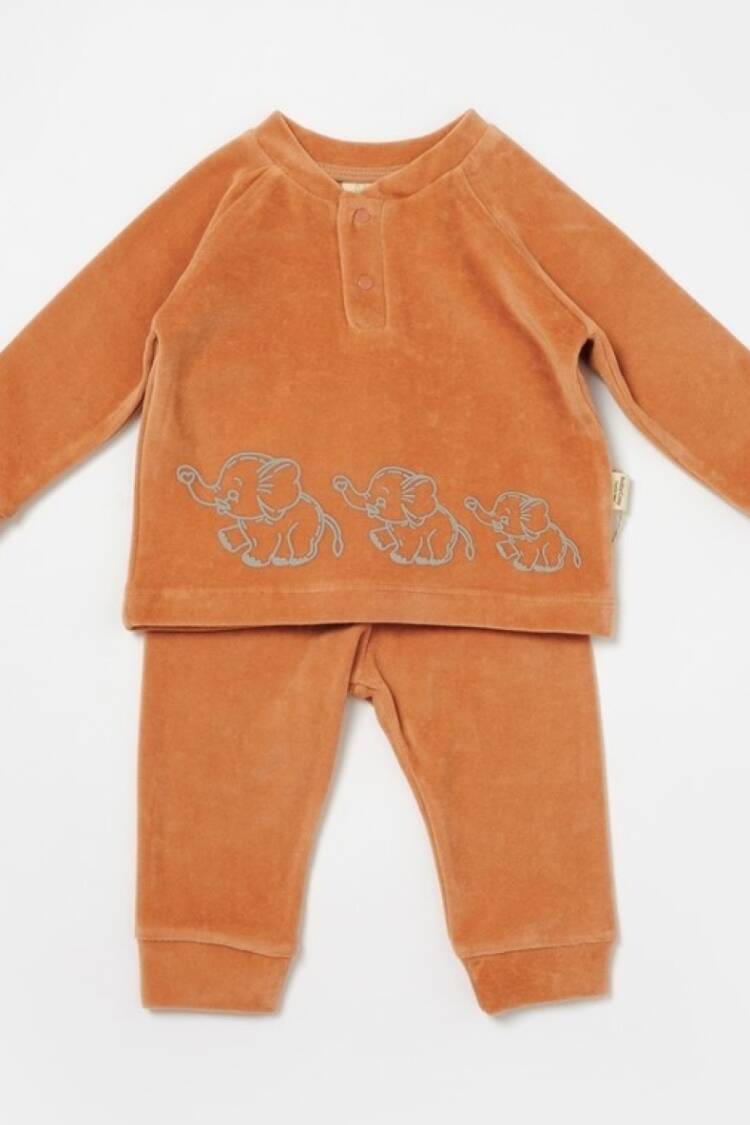 Baby Sets - Toptan Bebek 2'li Kadife Sweatshirt ve Pantolon Takım 3-24M Baby Cosy 2022-CSYK6049 - Brand: BabyCosy - Women & Kids, Baby Clothes Wholesale - Globality Store